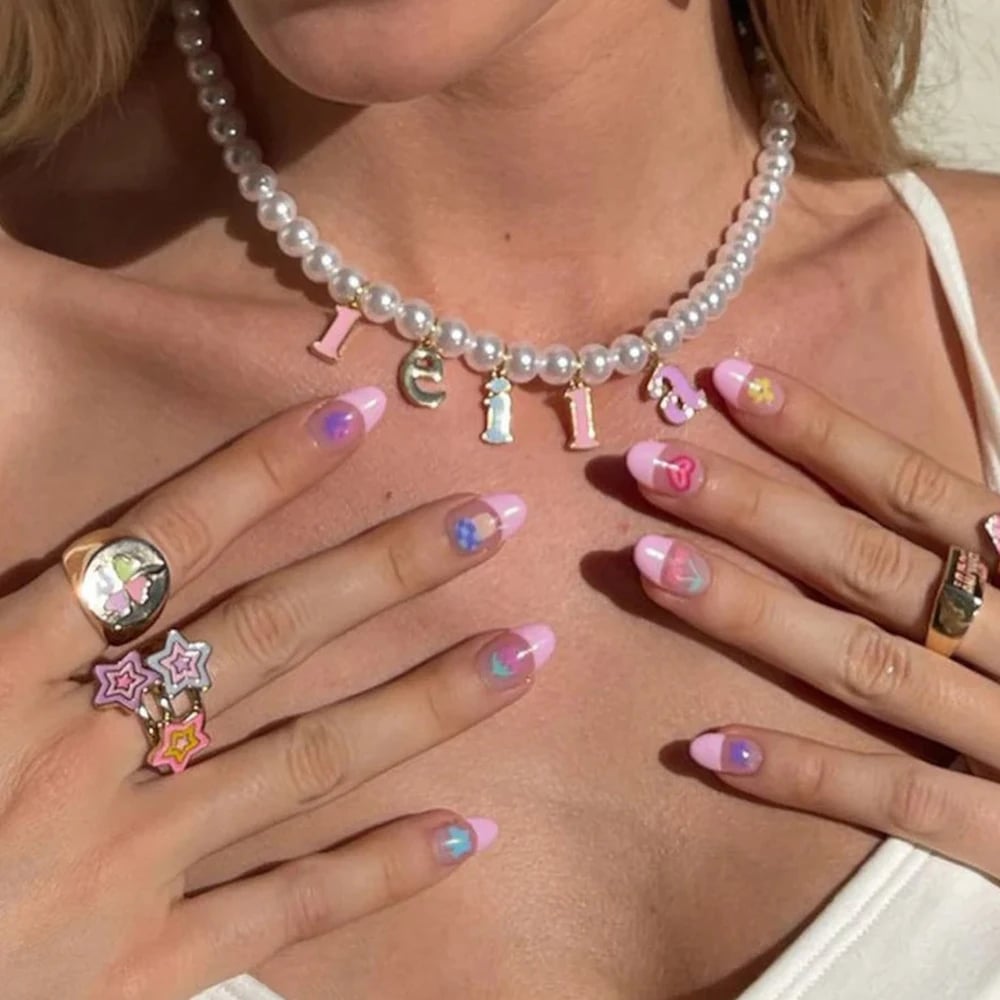 Custom 26 Letters Pearl Necklace