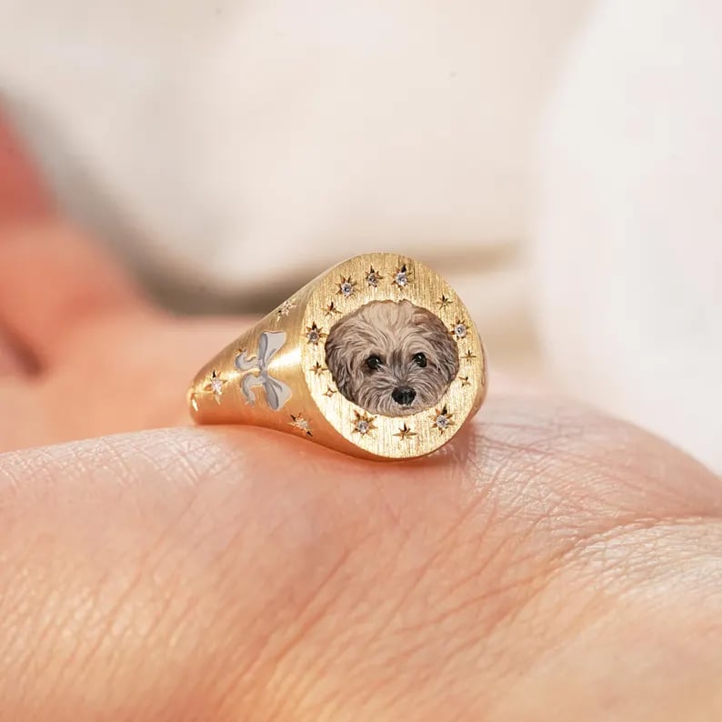 Personalized Pet Enamel Ring