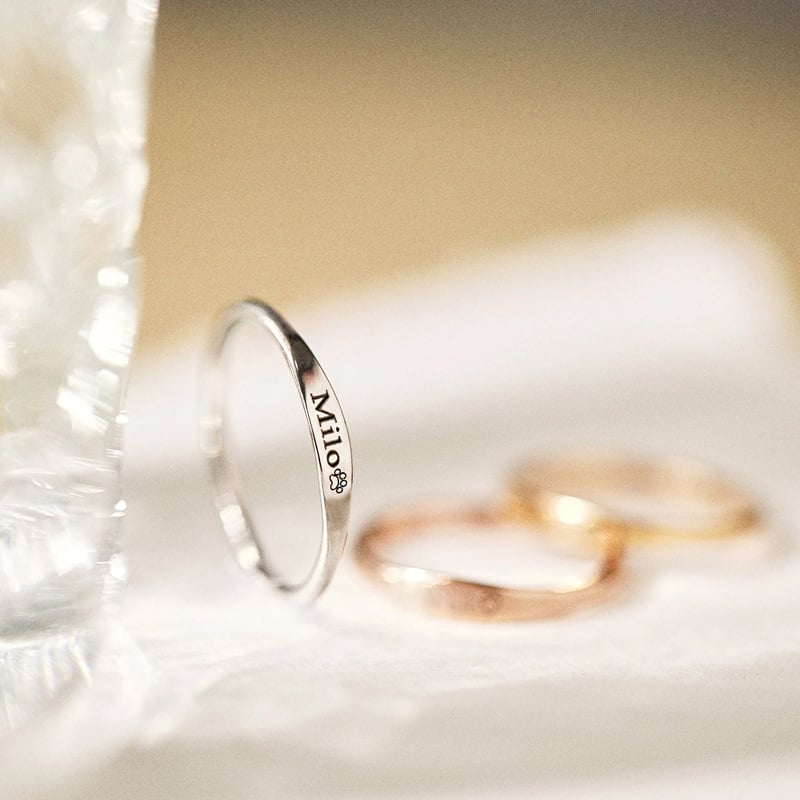 Custom Delicate Name Ring • Custom Stacking Rings • Skinny Custom Ring