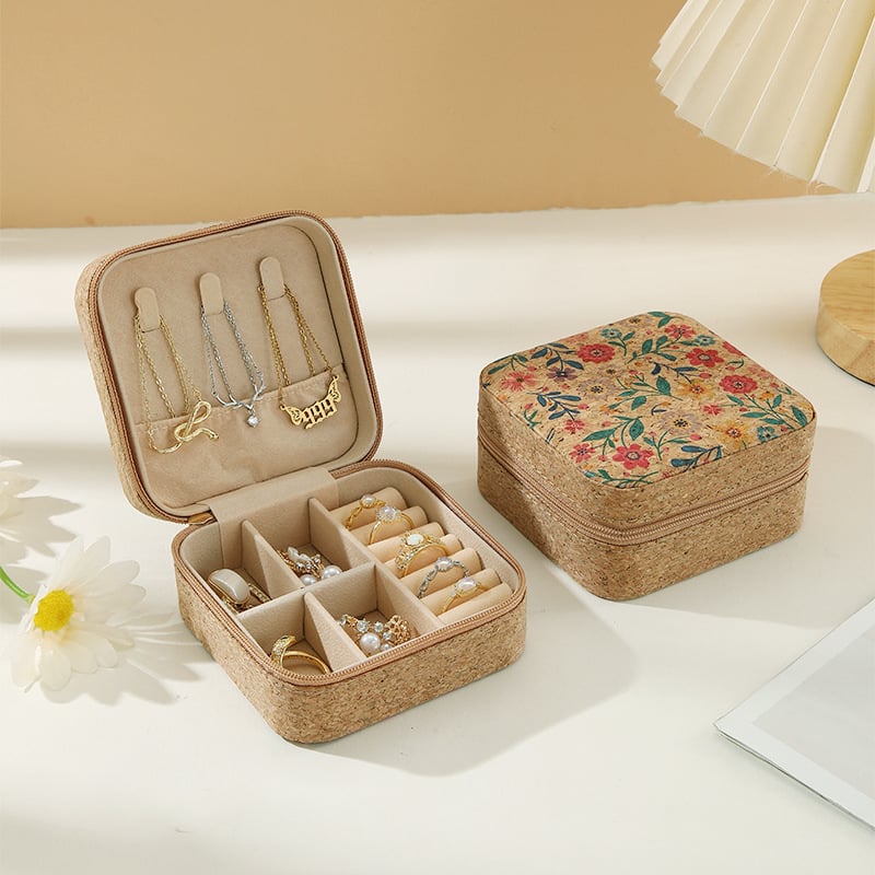 🎁Clearance Price🎁Cork Travel Jewelry Case