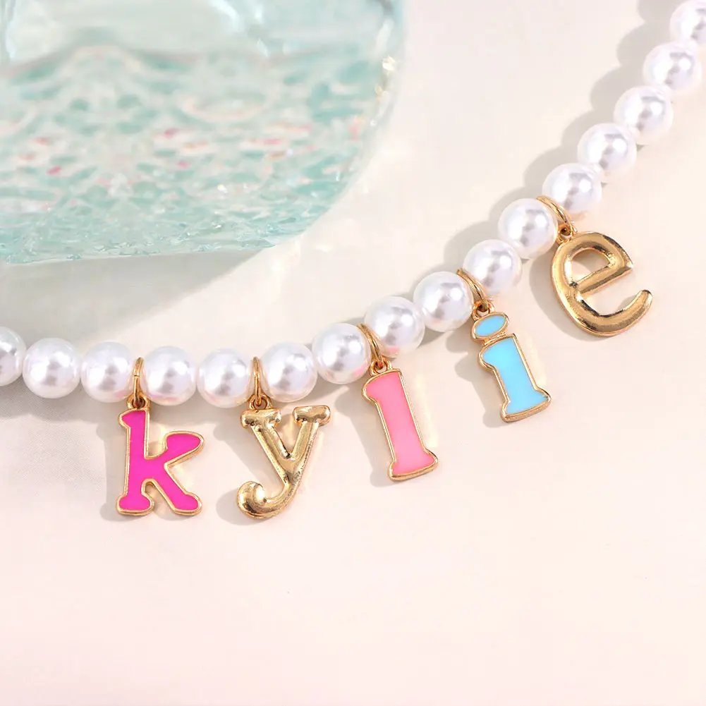 Custom 26 Letters Pearl Necklace