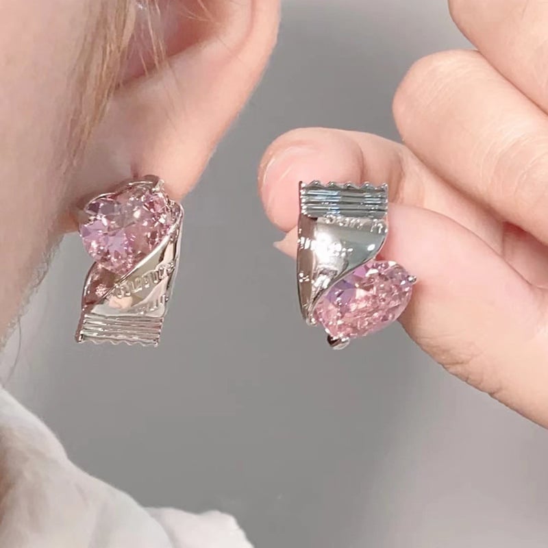 Colorful Candy Pendant Necklace and Earrings