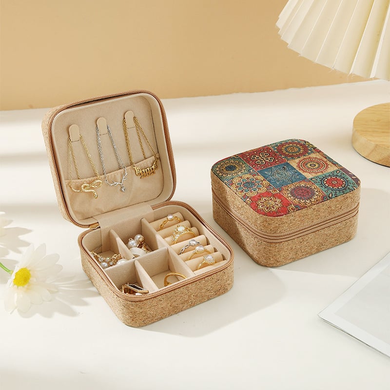 🎁Clearance Price🎁Cork Travel Jewelry Case