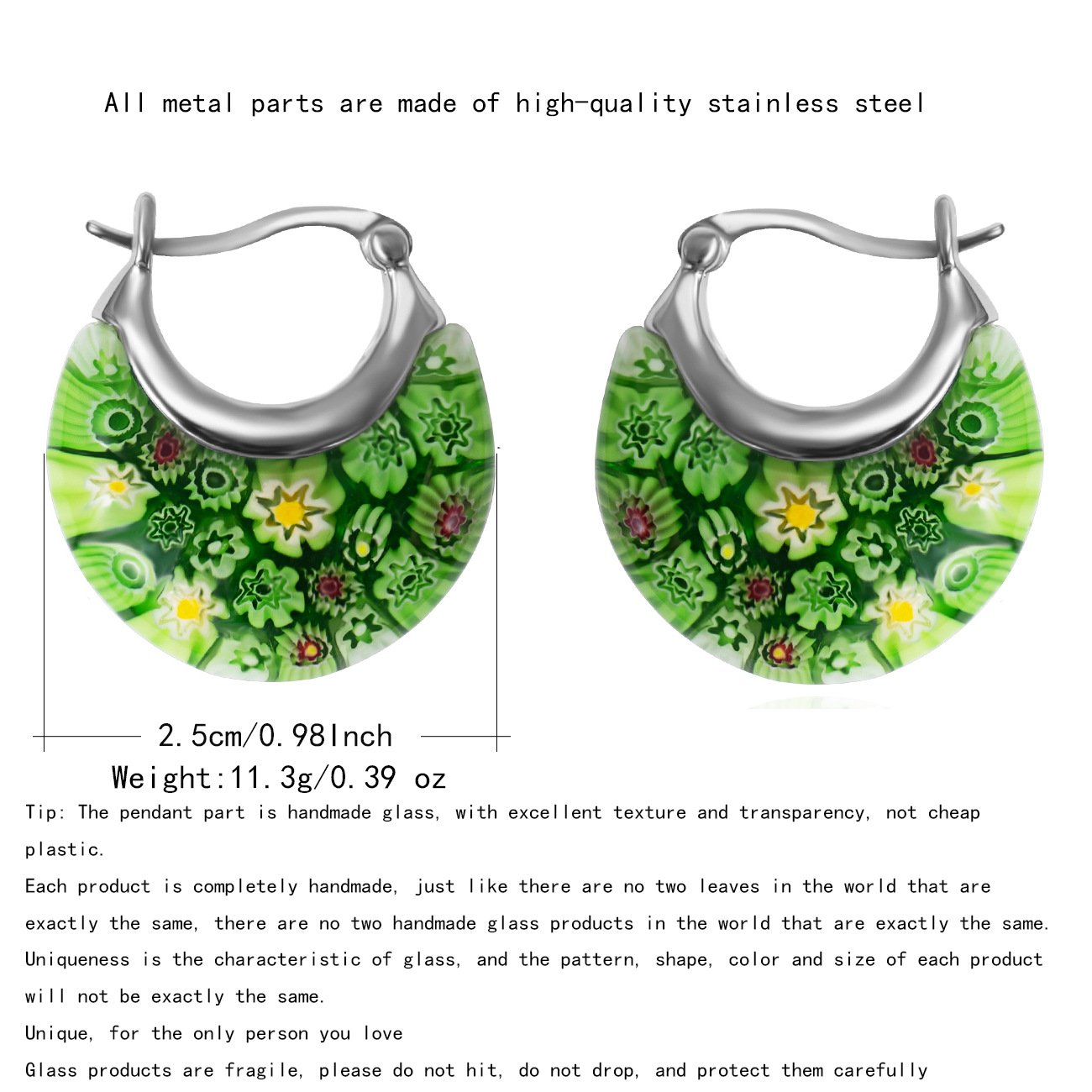 Murano Style Earrings