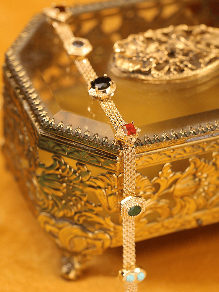 Medieval Vintage Style Necklace Set | 24k Gold Plated