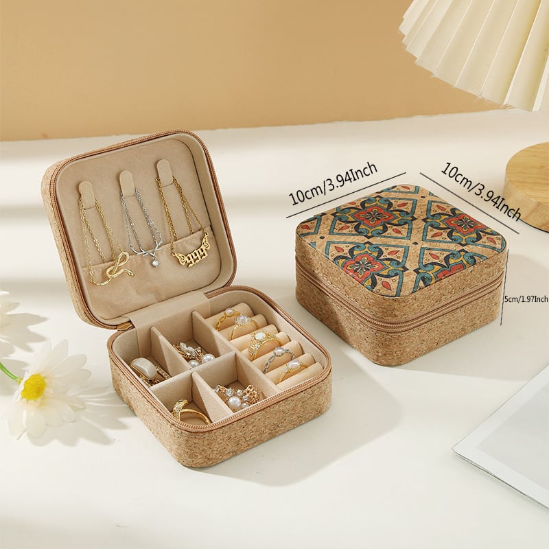 🎁Clearance Price🎁Cork Travel Jewelry Case