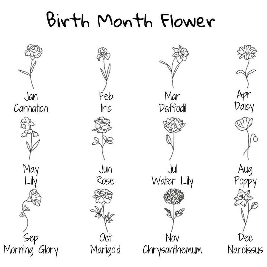 💐Birth Flower Bouquet Necklace