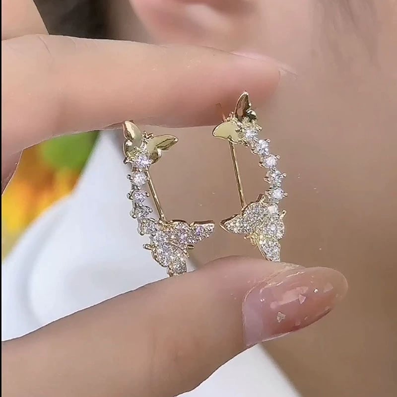 Elegant Zircon Diamond Butterfly Crawlers