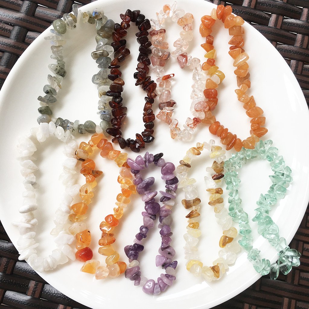 ✨Natural Crystals Stretchy Chip Bracelets,Bracelet For Women,Healing Crystals Chip Bracelet,For Gift Crystals Bracelets