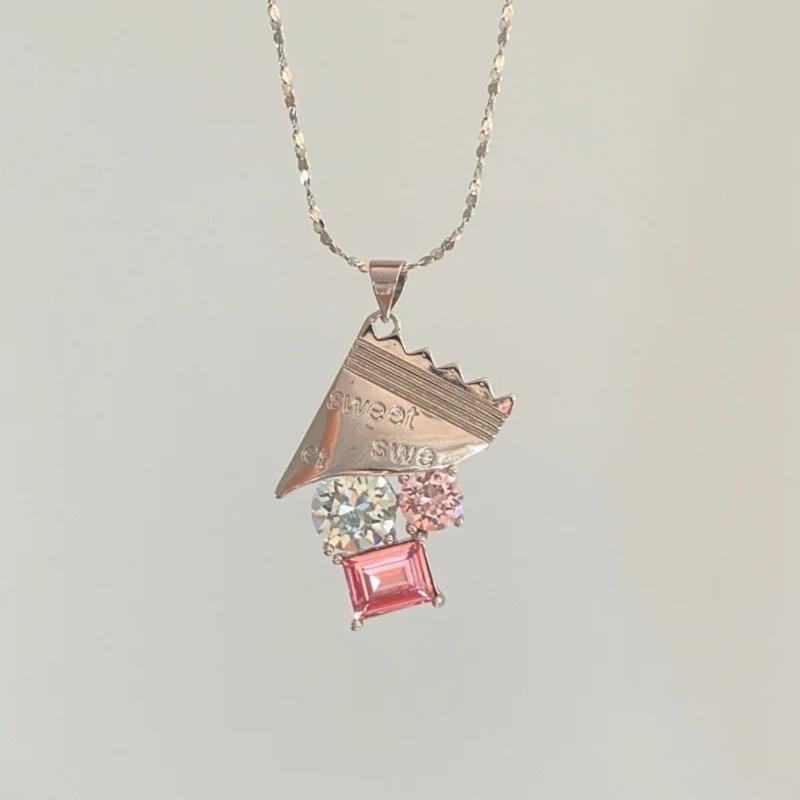 Colorful Candy Pendant Necklace and Earrings