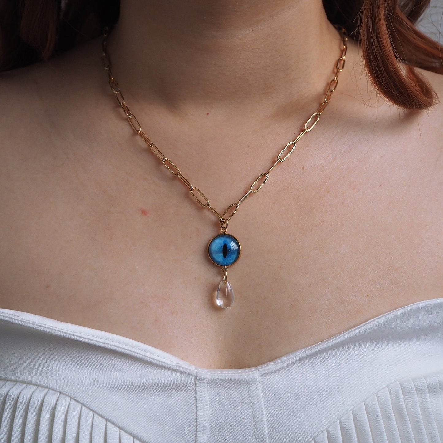 Custom Pet Eye Necklace