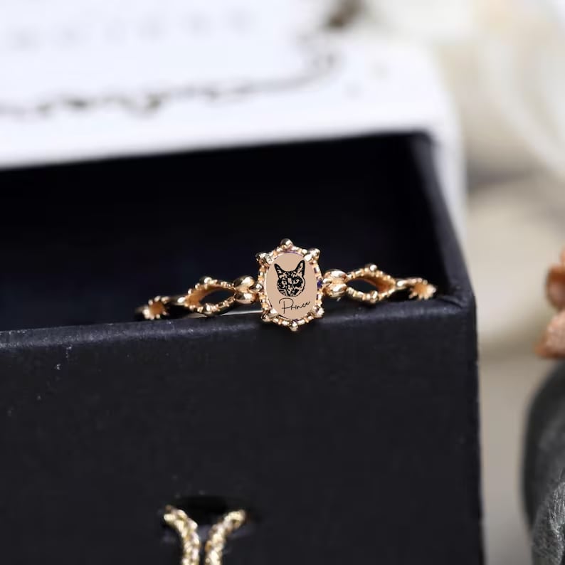 Custom Pet Portrait Ring