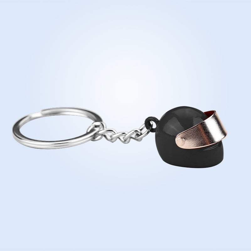Custom Name Motorcycle Helmet Keyring