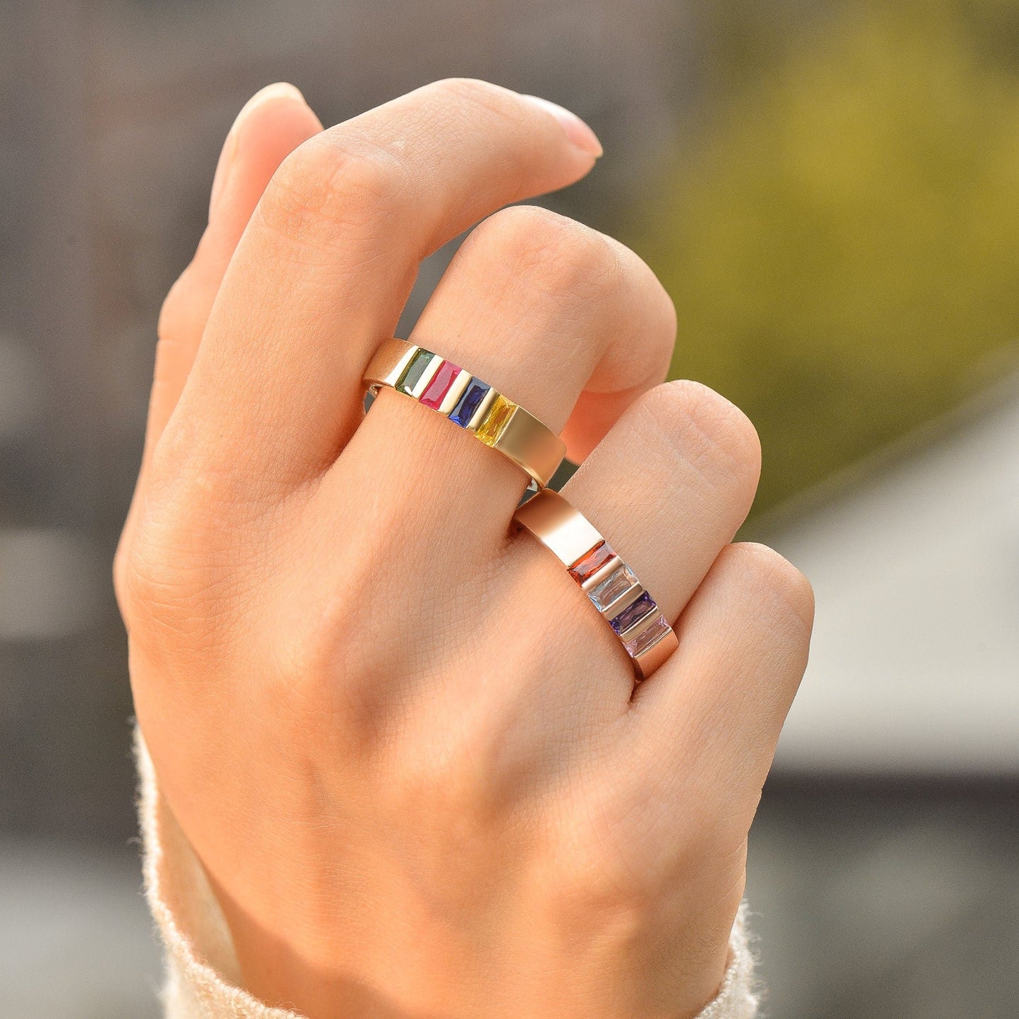 CUSTOM BIRTHSTONE FAMILY ELEGANT RING