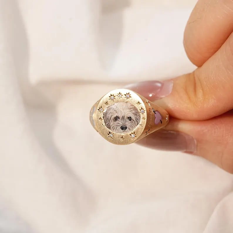 Personalized Pet Enamel Ring