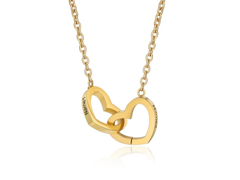 Custom Double Heart Necklace