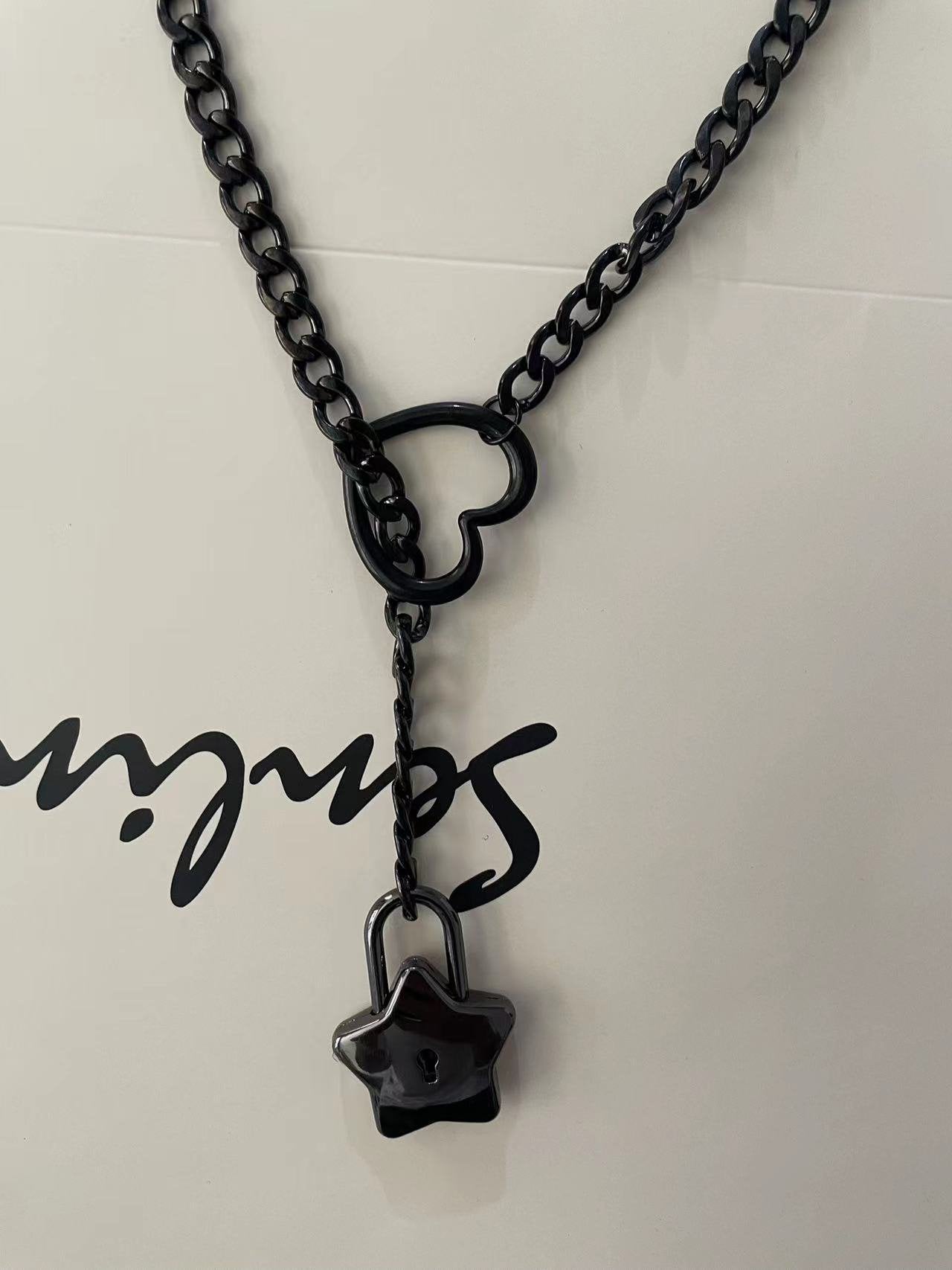 Slip Chain Heart Choker