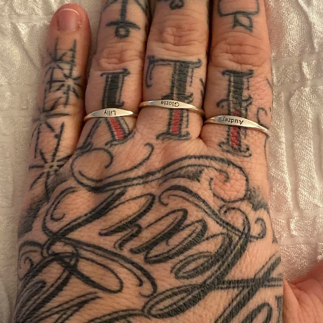 Custom Delicate Name Ring • Custom Stacking Rings • Skinny Custom Ring