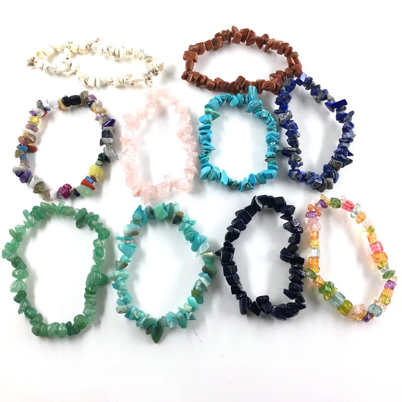 ✨Natural Crystals Stretchy Chip Bracelets,Bracelet For Women,Healing Crystals Chip Bracelet,For Gift Crystals Bracelets