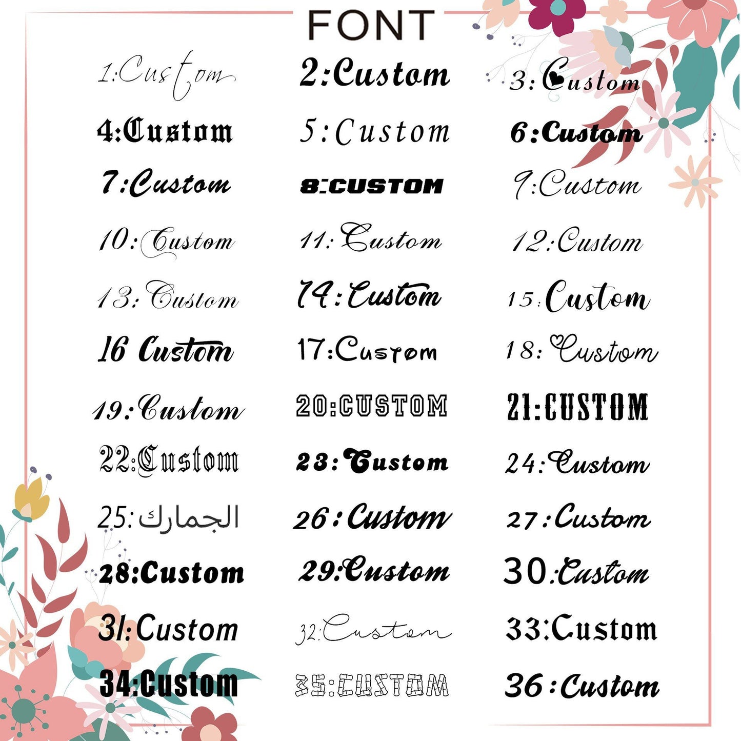 ✨Personalized Birth Flower name Ring stainless steel Custom Open Name Ring for Wife Best Friend’s Birthday Gift Jewelry for Her