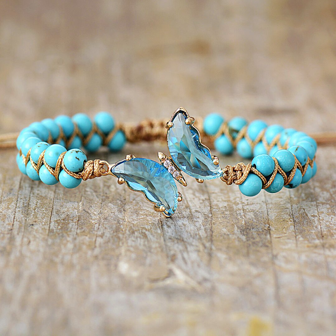 🎇Hot Sale -70% OFF For Memorial - Eternal Love Crystal Butterfly Bracelet🦋(Give a free card)