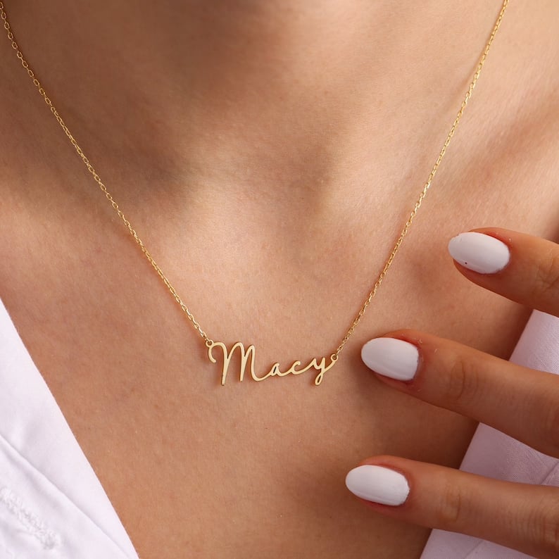 Personalized Signature Necklace, Custom Name Necklace