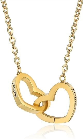 Custom Double Heart Necklace