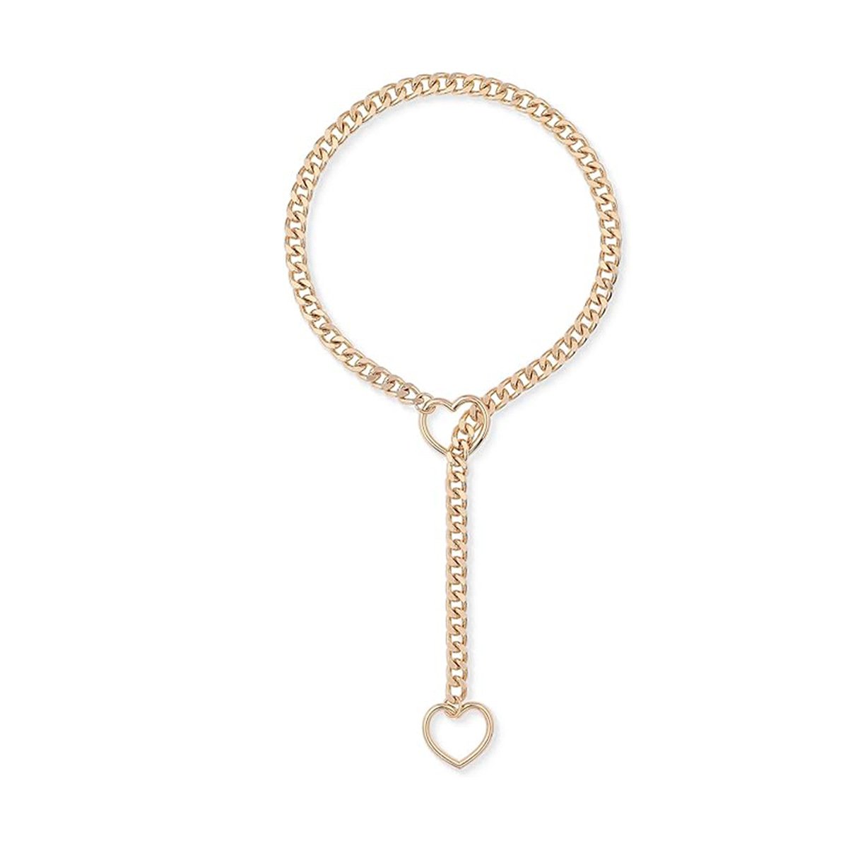 Slip Chain Heart Choker