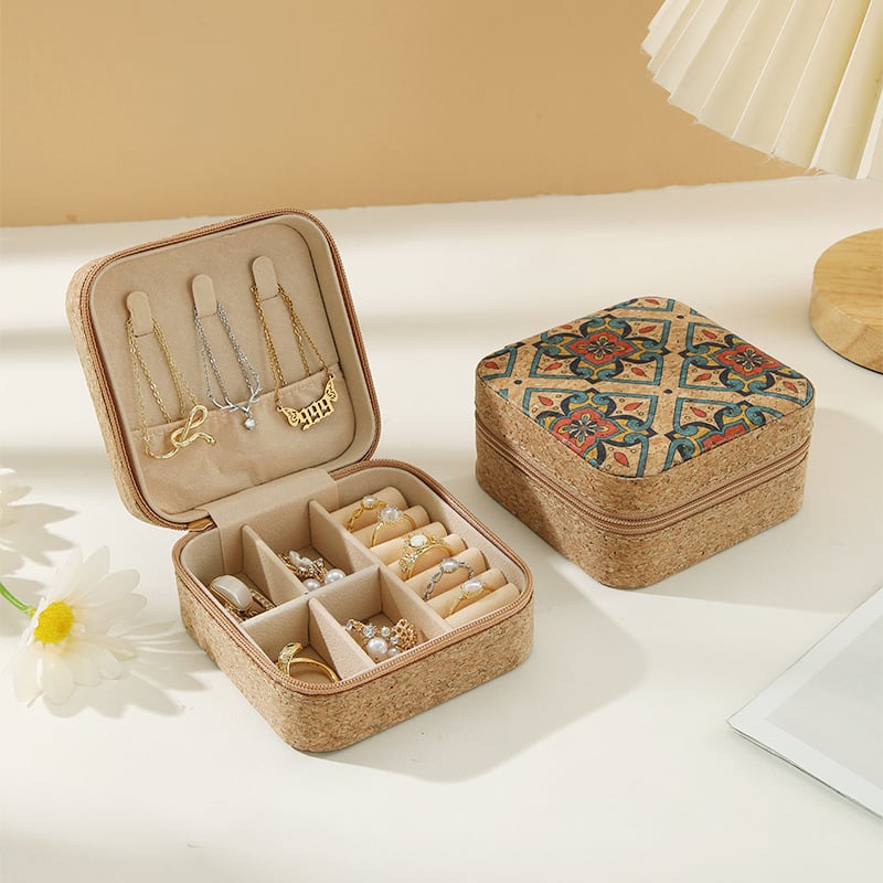 🎁Clearance Price🎁Cork Travel Jewelry Case