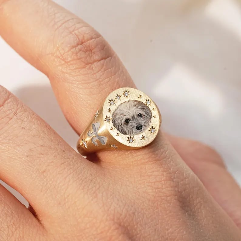 Personalized Pet Enamel Ring