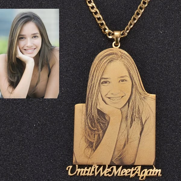 Custom Photo Engraved Pendant Necklace
