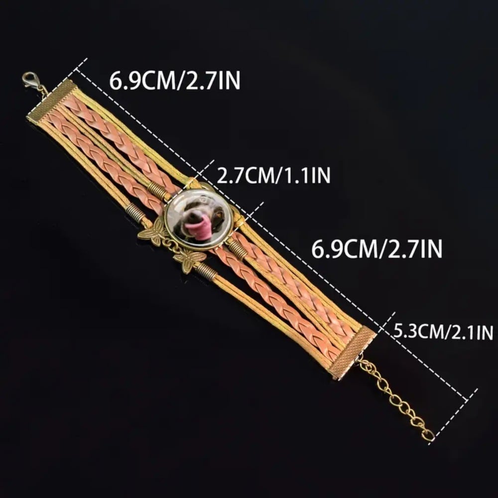 Round Frame Braided Bracelet