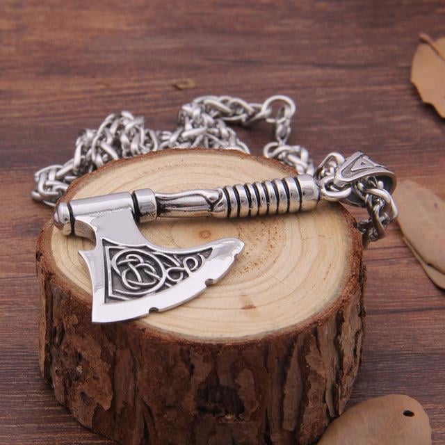 Viking Knot Axe Necklace