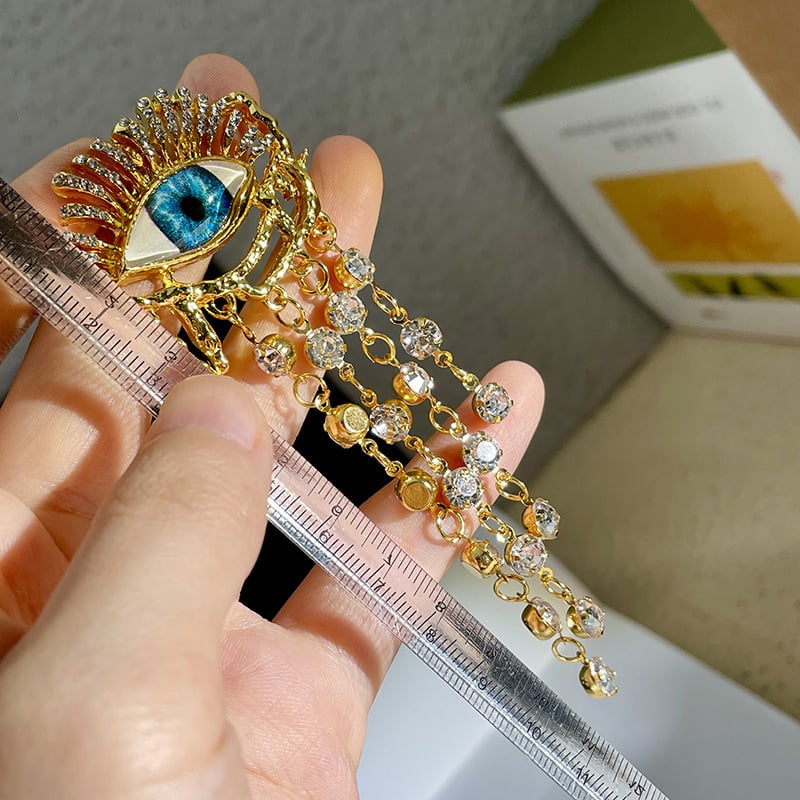 👁Blue devil eye vintage earrings