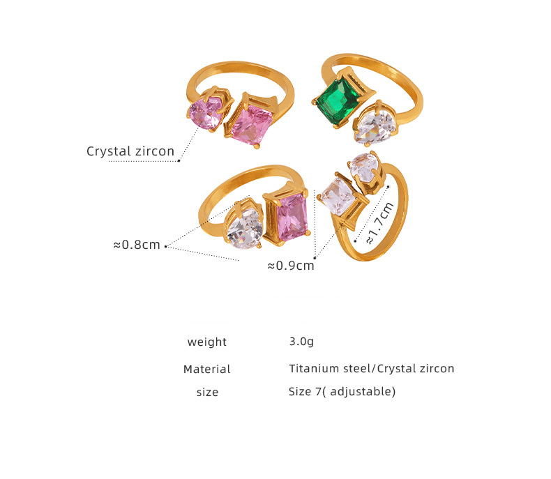 💎Simple Plain Ring For Women Geometric Zircon Finger Rings💍Female Party Jewelry