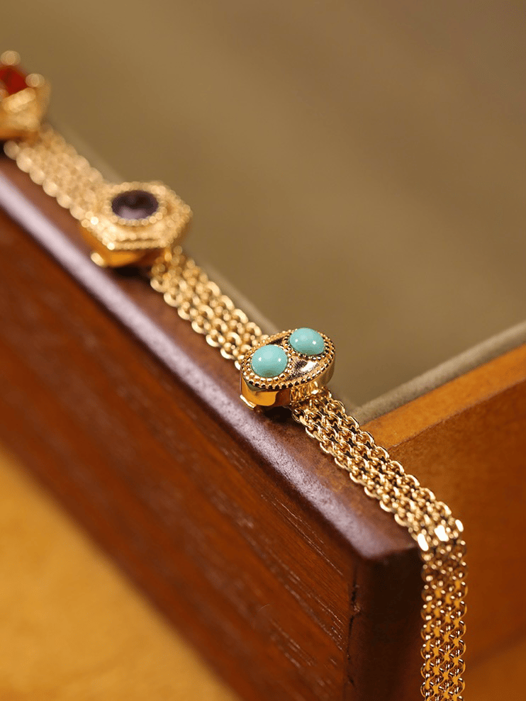 Medieval Vintage Style Necklace Set | 24k Gold Plated