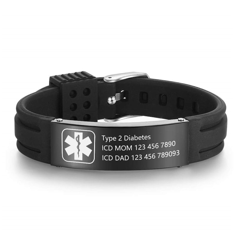 🏃‍♂️♥Sport Emergency ID Bracelet,Personalized Medical Alert Bracelet for Men