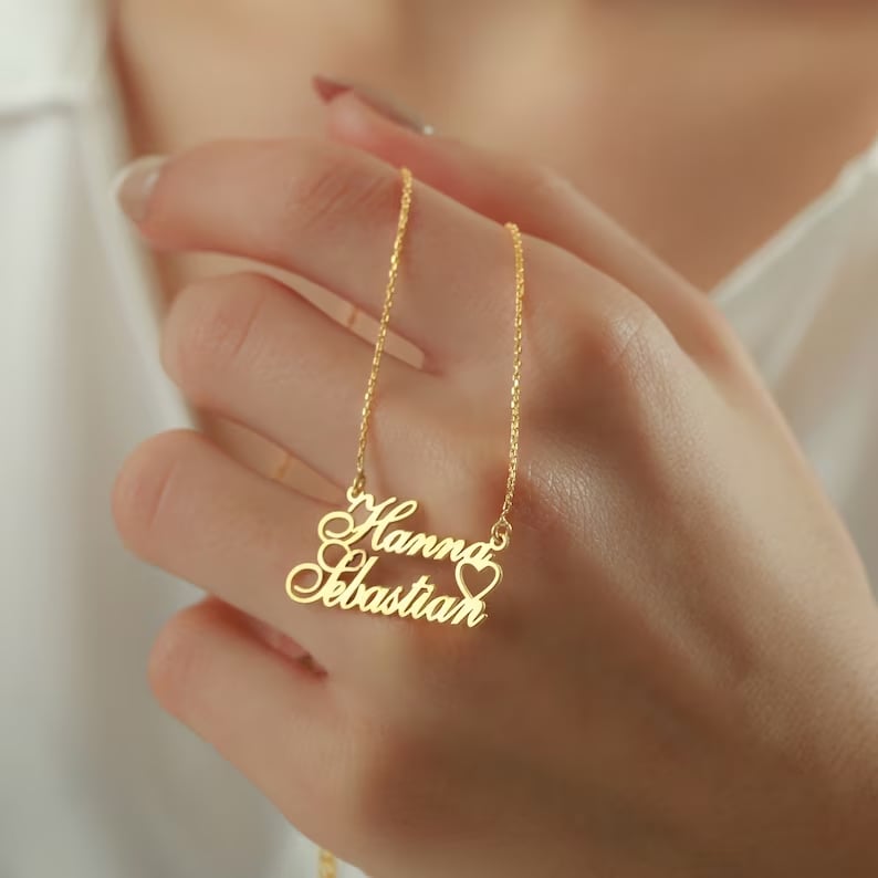 Personalized Custom Names Pendant Necklace
