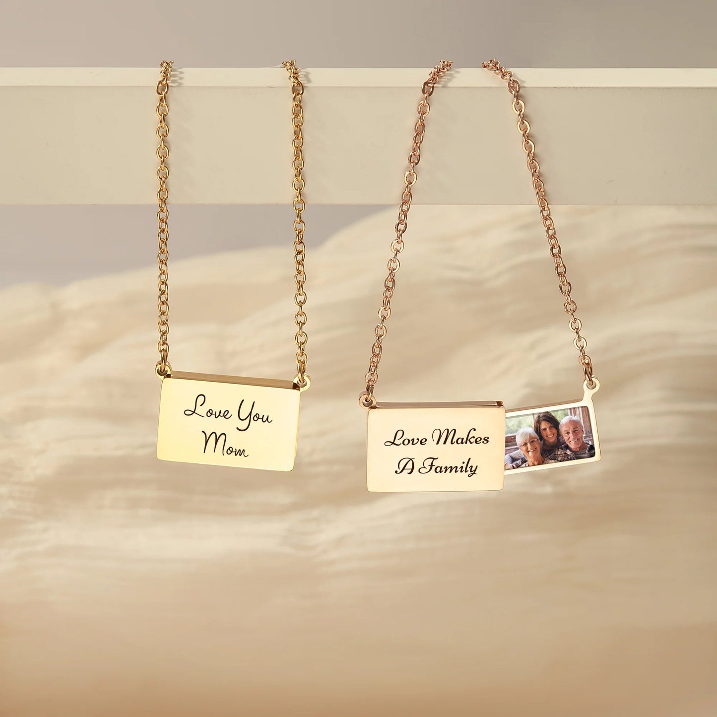 Personalized Handmade Envelope Charm Photo Necklace