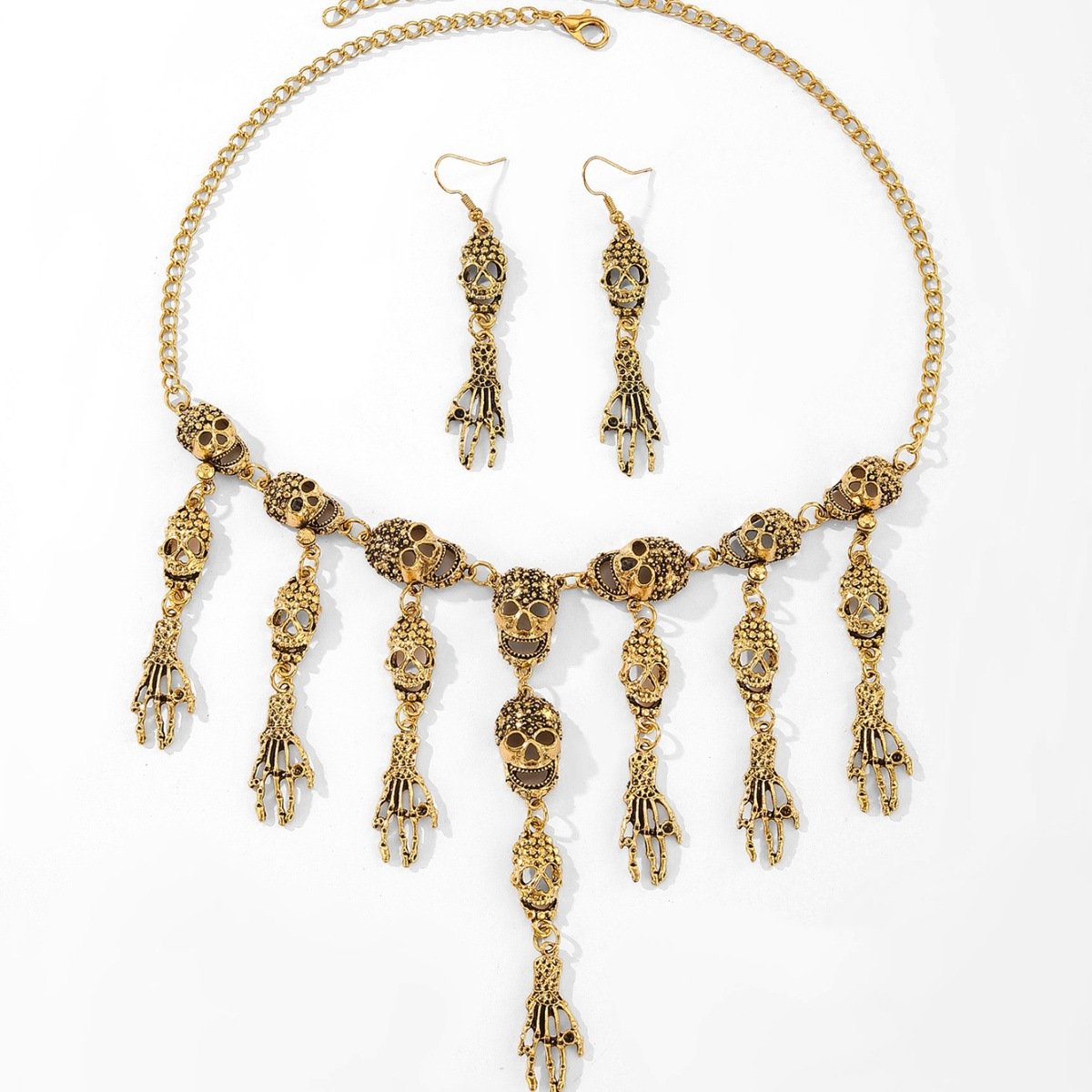 2025 New Halloween Jewelry Multi-layer Skull Necklace