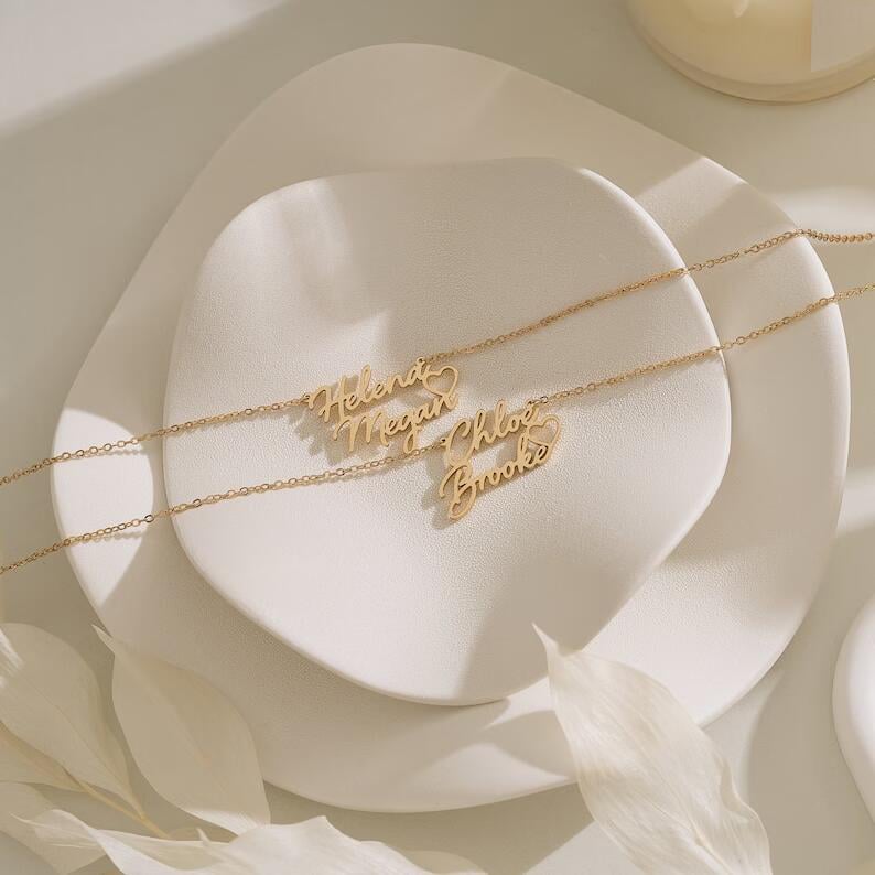 Personalized Custom Names Pendant Necklace