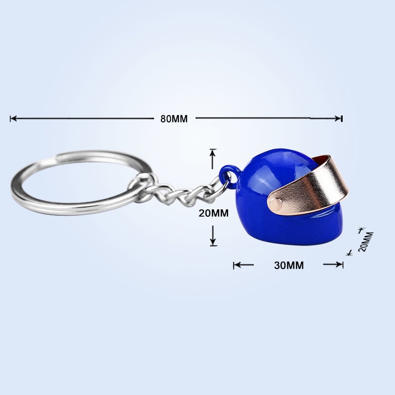 Custom Name Motorcycle Helmet Keyring