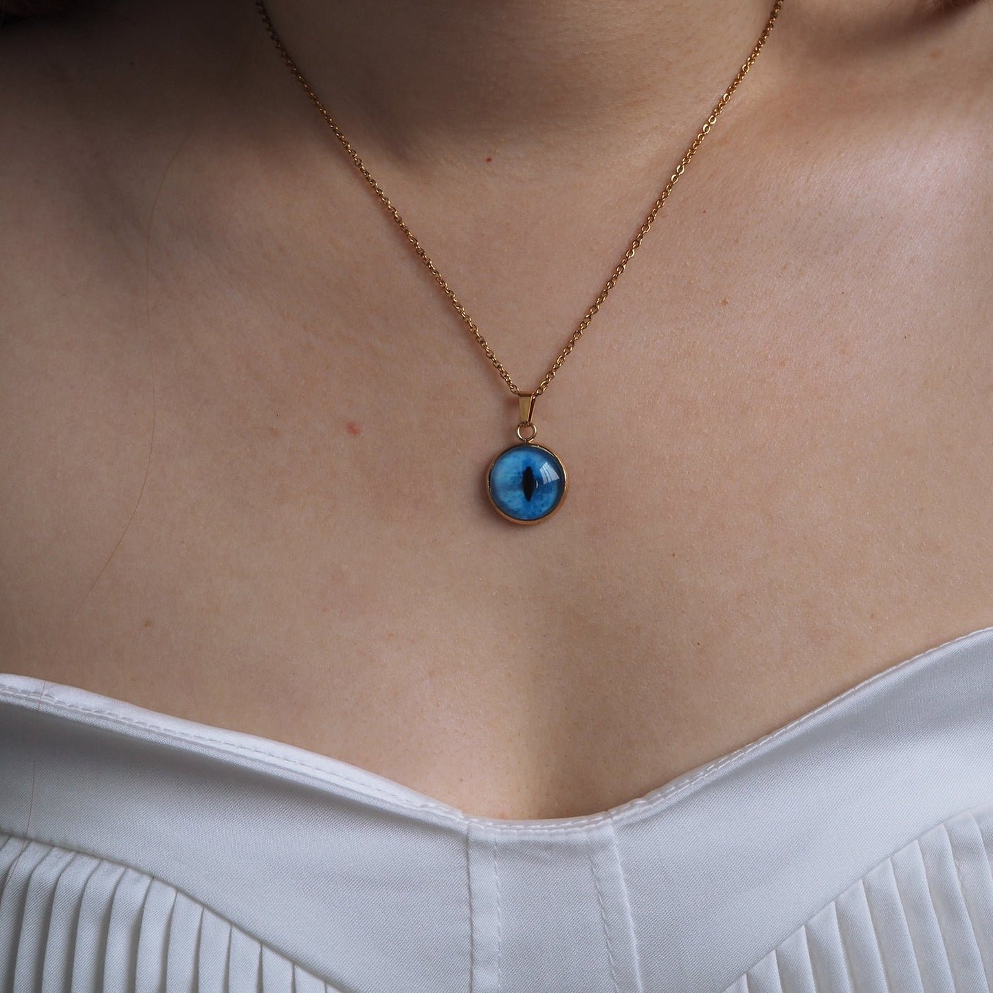 Custom Pet Eye Necklace