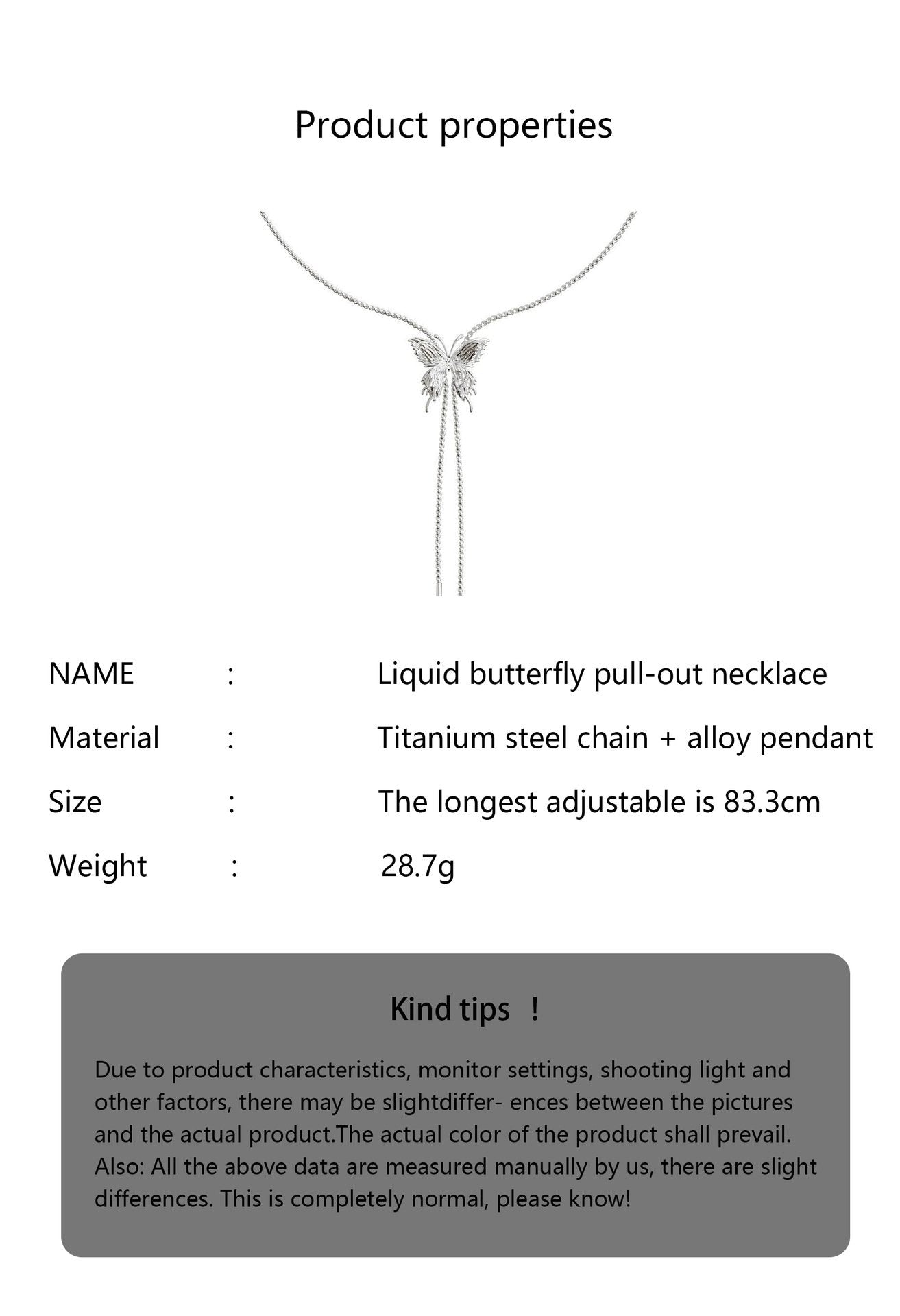 🦋Adjustable Butterfly Necklace