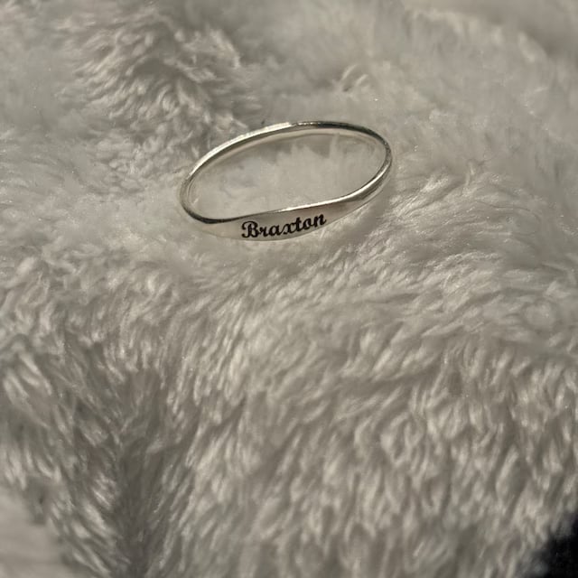 Custom Delicate Name Ring • Custom Stacking Rings • Skinny Custom Ring