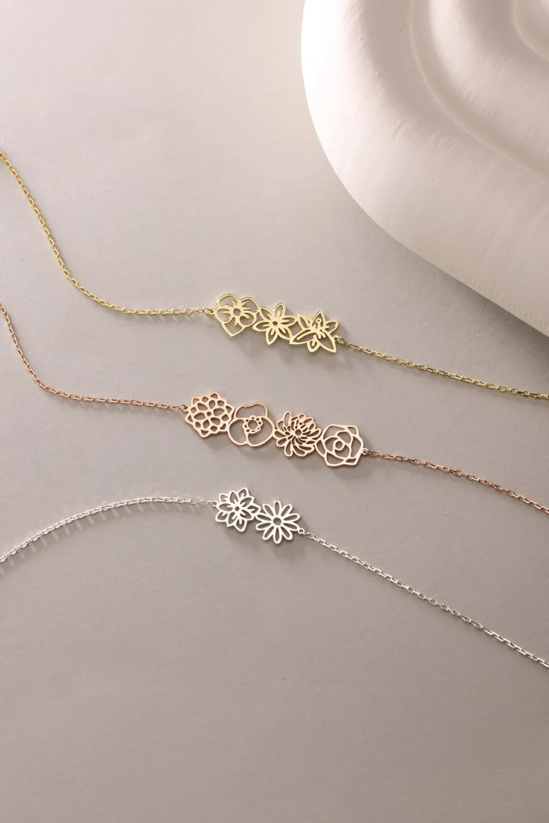 Birth Flower Bracelet-Meaningful Gifts