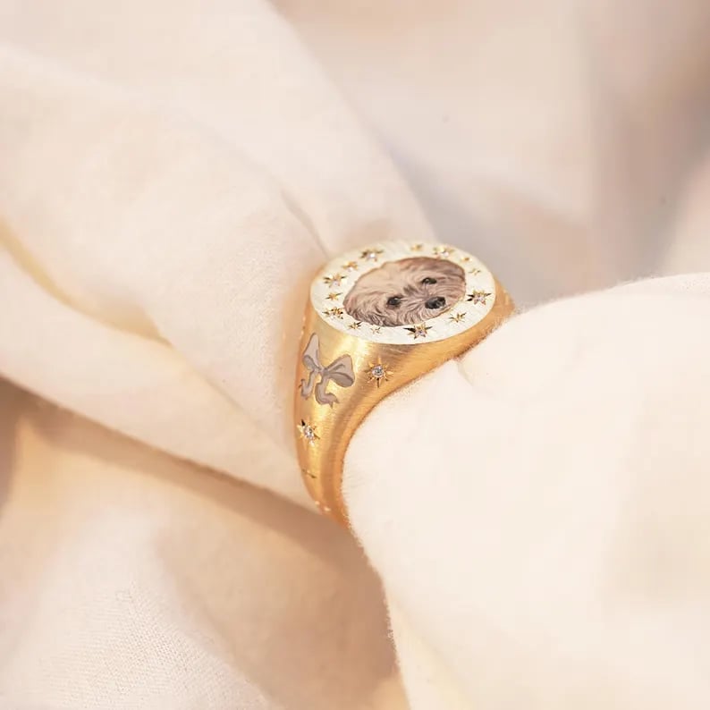 Personalized Pet Enamel Ring