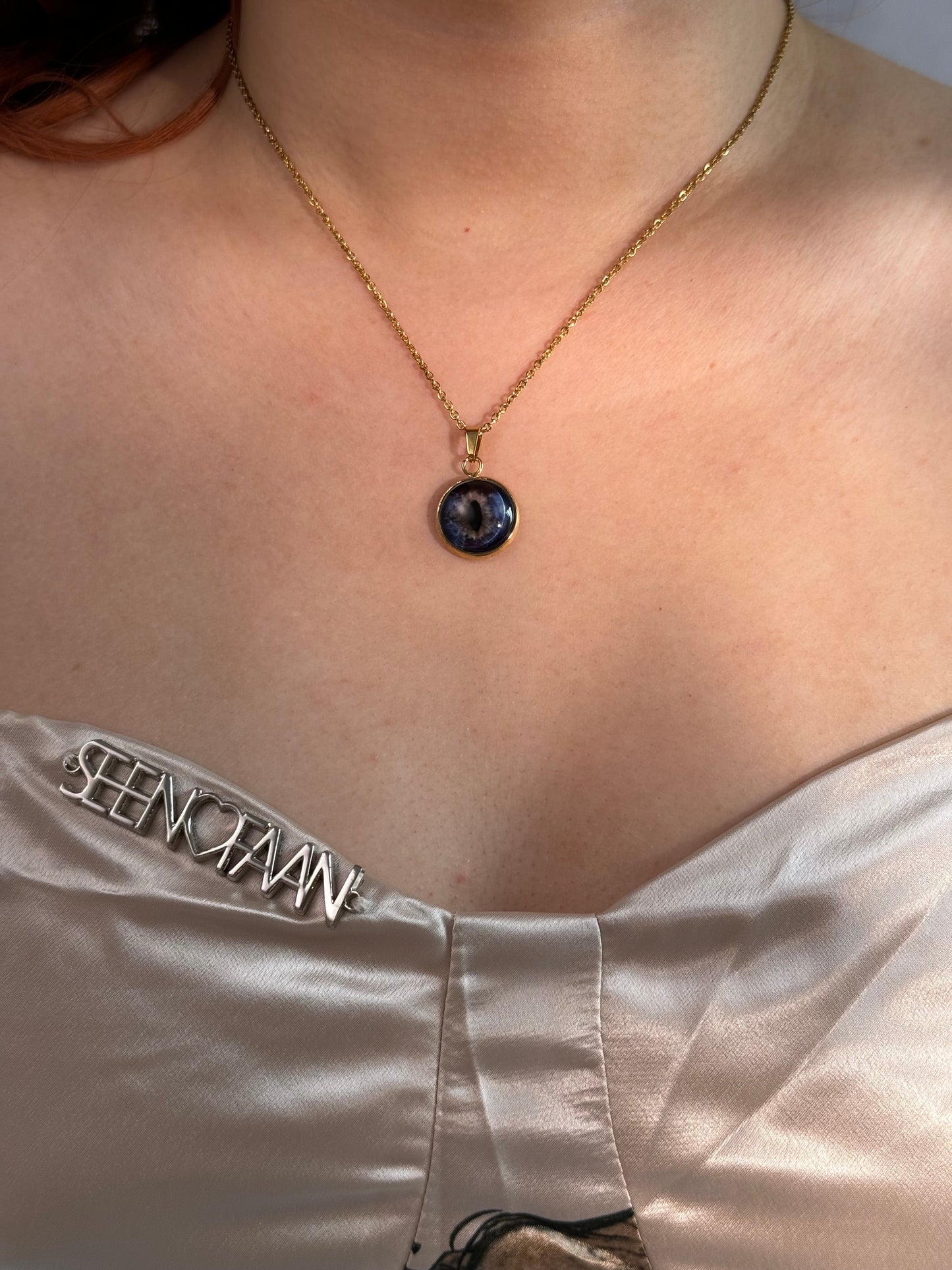 Custom Pet Eye Necklace