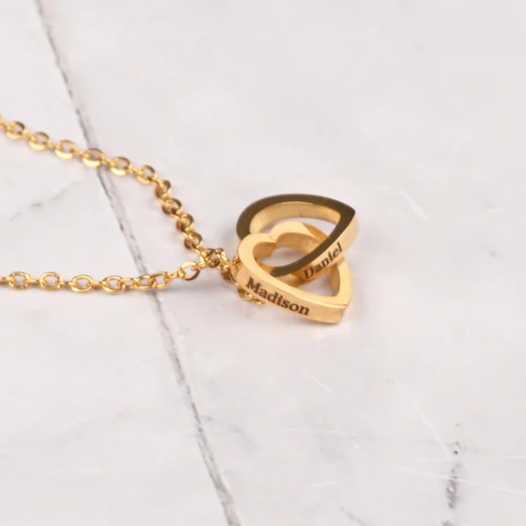Custom Double Heart Necklace