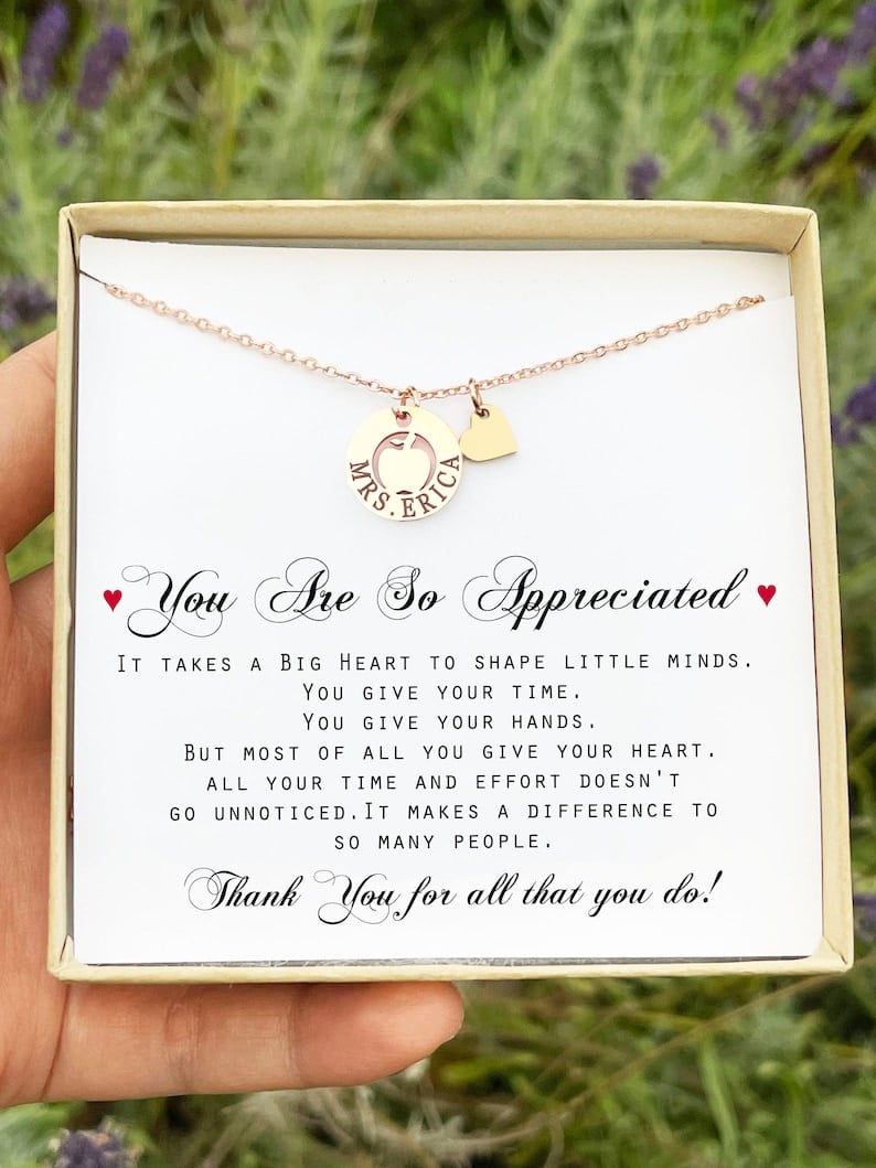 🍎Personalized Apple Necklace Personalized Mother’s Day Gift